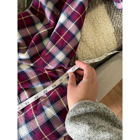 EUC L.L. Bean Womens 1X Plaid Hooded Jacket With Fleece Lining - Picture 7 of 8